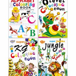 Sawan Super Jumbo Colouring Books Pack of 4 - English-25