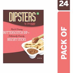 Snackible Dipsters Biscuit Sticks with Butterscotch Dip Pack of 24 - 30 gm Each-11