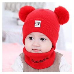 Syga Knitted Pom Pom Cap With Neckwear Red - Circumference 39 to 43 cm-image-26