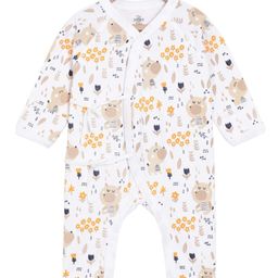 The Mom Store Full Sleeves Bear Print Romper - White-image-57