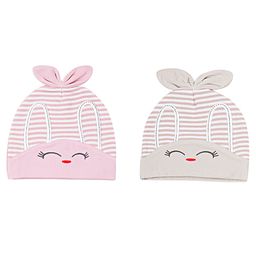 Baby Moo Pack Of 2 Bunny Design Cap - Pink-picture-27