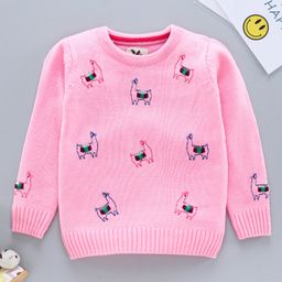 Yellow Apple Full Sleeves Sweater Cable Knit - Peach-image-45