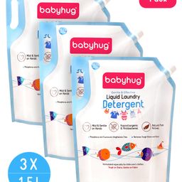 Babyhug Liquid Laundry Detergent Refill Pack of 3 - 1.5L Each-13