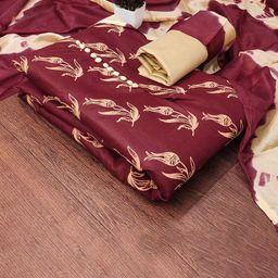LeeliPeeri Designer Floral Printed Unstitched Dress Material-image-82