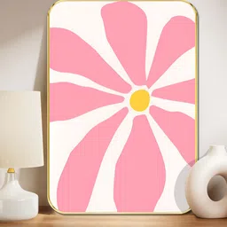 Livin'luxe White & Pink Floral Printed Wall Art-picture-33