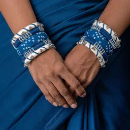 Taasha Craft Set Of 10 Thread & Beaded Bangles image 4