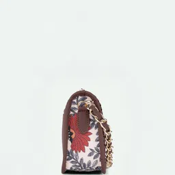 ZOUK Floral Printed Structured Sling Bag image 5