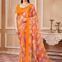 Mitera Poly Chiffon Bagru Saree-picture-5