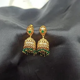 PRS GOLD COVERING Circular Jhumkas Earrings-24