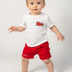 Nauti Nati Boys Beach Printed Pure Cotton T-shirt With Shorts-47