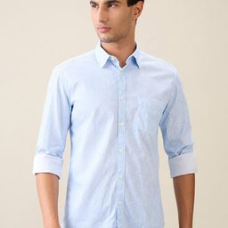Parx Men Slim Fit Abstract Printed Cutaway Collar Pure Cotton Casual Shirt-picture-45