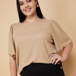 max Self Design Flared Sleeves Top-picture-19