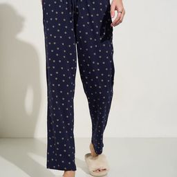 Dreamz by Pantaloons Women Floral Printed Pure Cotton Mid Rise Straight Lounge Pants-39