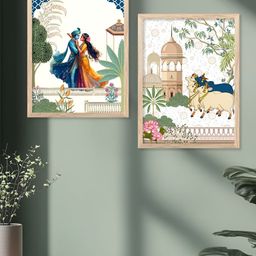 Kotart Brown & White 2 Pieces Wooden Traditional Wall Art-picture-40