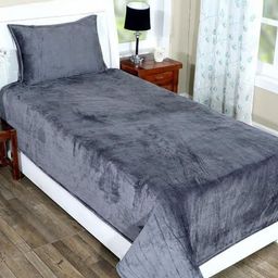 MORADO Grey 260 TC Single Bedsheet with 1 Pillow Covers-image-34