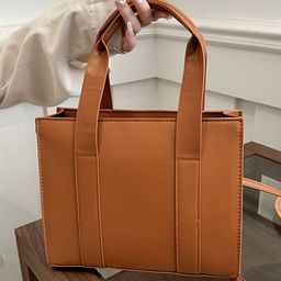 LULU & SKY PU Shopper Handheld Bag with Tasselled-image-41