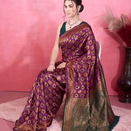Shreyansh creation Woven Design Zari Pure Silk Banarasi Saree-picture-58