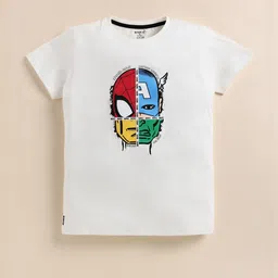 Biskid White Cotton Tshirts-57