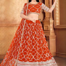 F Plus Fashion Net Semi-Stitched Lehenga Choli-picture-46