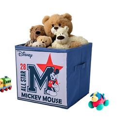 YK Navy Blue & White Disney Mickey Star Printed Square Storage Box Organiser-image-22