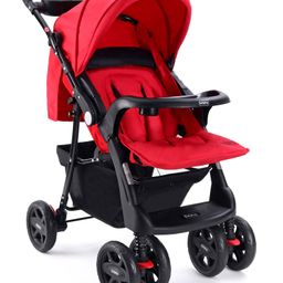 Babyhug Wander Buddy Stroller With Rear Parent Utility Box With Cup Holder - Red image 2