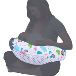 Vparents Daisy Baby Feeding Pillow Bedding Set With Mosquito Net And Sleeping Bag Combo - Blue image 2