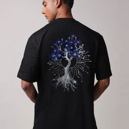 Mad Over Print Men Cotton Printed Drop-Shoulder Sleeves T-shirt-image-63