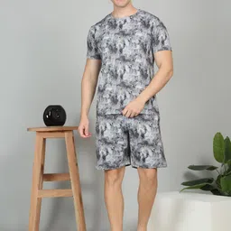 Sweet Dreams Printed Round Neck T-Shirt & Shorts-image-68
