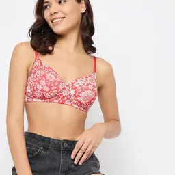 Clovia Floral Bra Full Coverage Lightly Padded-picture-3