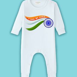BLUSHES Infants Independence Day Theme Printed Pure Cotton Round Neck Romper-image-54