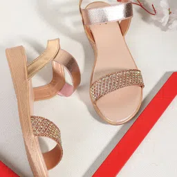 TWINSSHOE Women Embellished Party Open Toe Flats-image-49