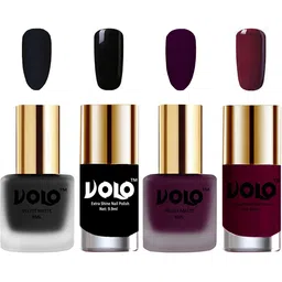 VOLO Set Of 4 Velvet Matte & Extra Shine Nail Polish - 8 ml & 9.9 ml Each- 05-46-3-34-17