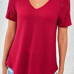 Outzidr Women Solid V-Neck Longline Top-image-90