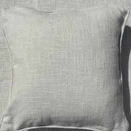 EXPORT HOUSE White & Brown Set of 2 Square Cushion Covers image 2