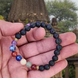 Apnisanskriti Lava & 7 Chkara Healing Stone Bracelet-picture-32
