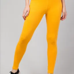 high waist solid cotton gym leggings-image-93