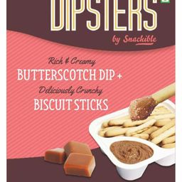 Snackible Dipsters Biscuit Sticks with Butterscotch Dip Pack of 24 - 30 gm Each image 3