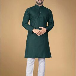 DVILLA Men Cotton Solid Straight Kurta-image-68