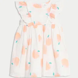 Marks & Spencer Girls Conversational Printed Flutter Sleeve Fit & Flare Dress-15