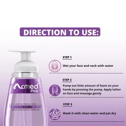 ACMED Set Of 2 Plus Foaming Face Wash - 250 ml Each image 4
