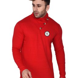 Blisstone Men Solid High Neck Slim Fit T-shirt-image-88