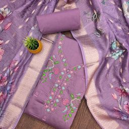 Rangtulika Ethnics Embroidered Unstitched Dress Material-picture-33