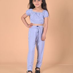 BEBE UNICORN Girls Striped Top with Trousers-33