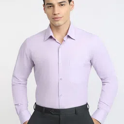 Raymond Fil-A-Fil Pattern Printed Pure Cotton Contemporary Fit Cutaway Collar Formal Shirt-image-33