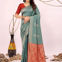 Florence Woven Design Zari Kanjeevaram Saree-picture-10