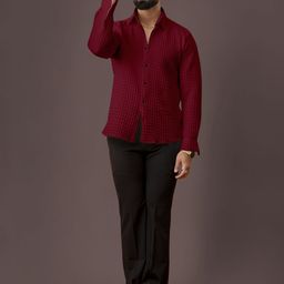 MARMIC FAB Men Comfort Slim Fit Opaque Checked Casual Shirt-image-39