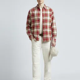 Pepe Jeans Men Spread Collar Tartan Checked Cotton Casual Shirt-image-96