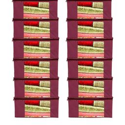 AMAK INC Maroon Fabric Multi-Utility Wardrobe Organisers-picture-44