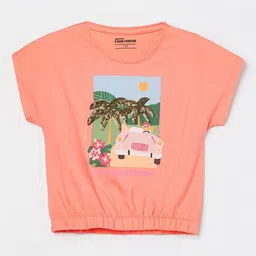 Fame Forever by Lifestyle Girls Floral Printed Extended Sleeves Tropical Applique T-shirt-image-36