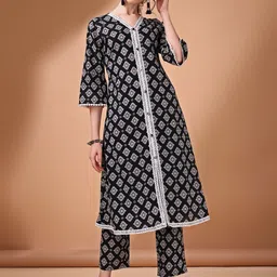 Anouk Printed Pure Cotton Tunic With Trouser Co-Ords-image-41